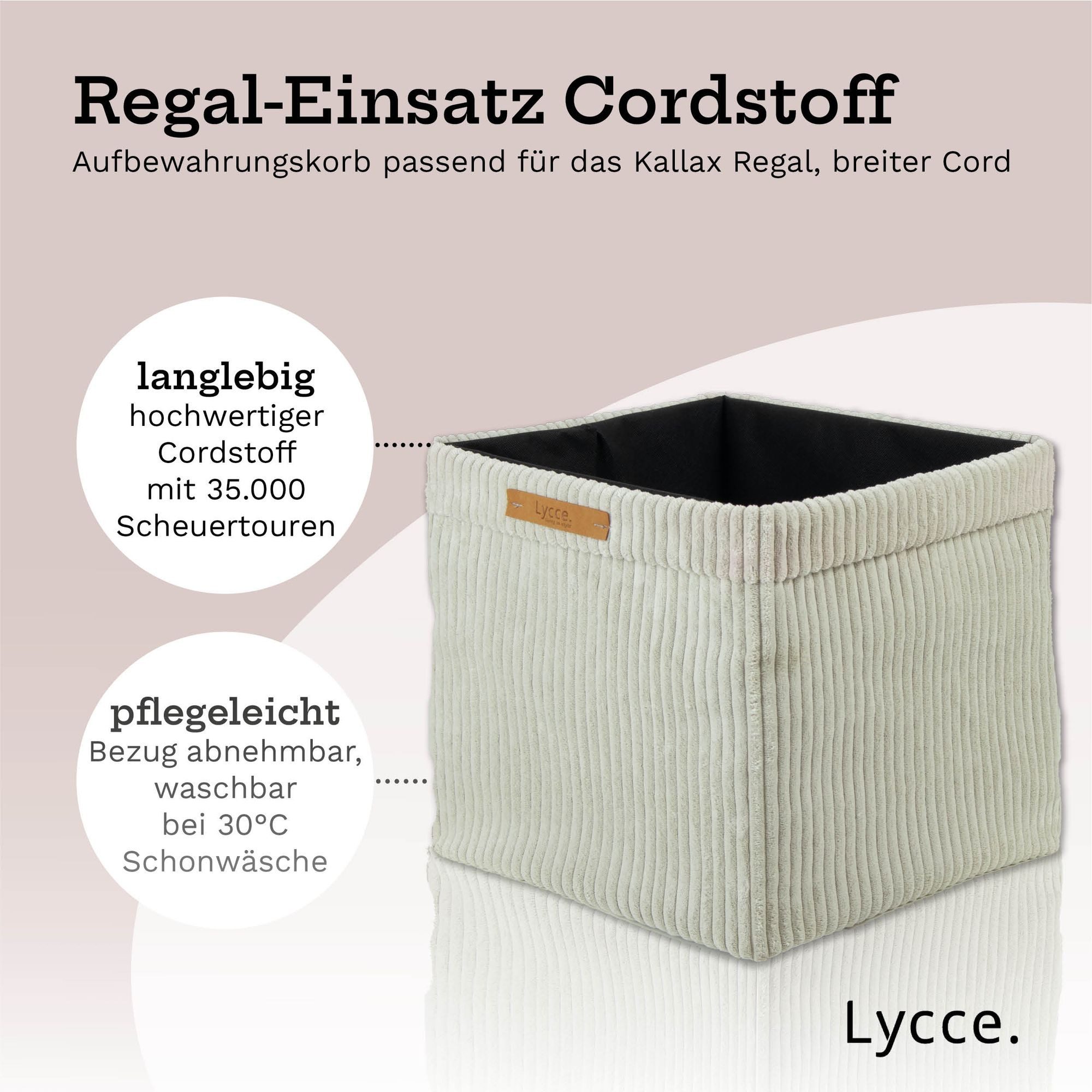 Lycce Regalkorb Kallax Boxen Cord 4er Set beige, faltbare Aufbewahrungsbox günstig online kaufen