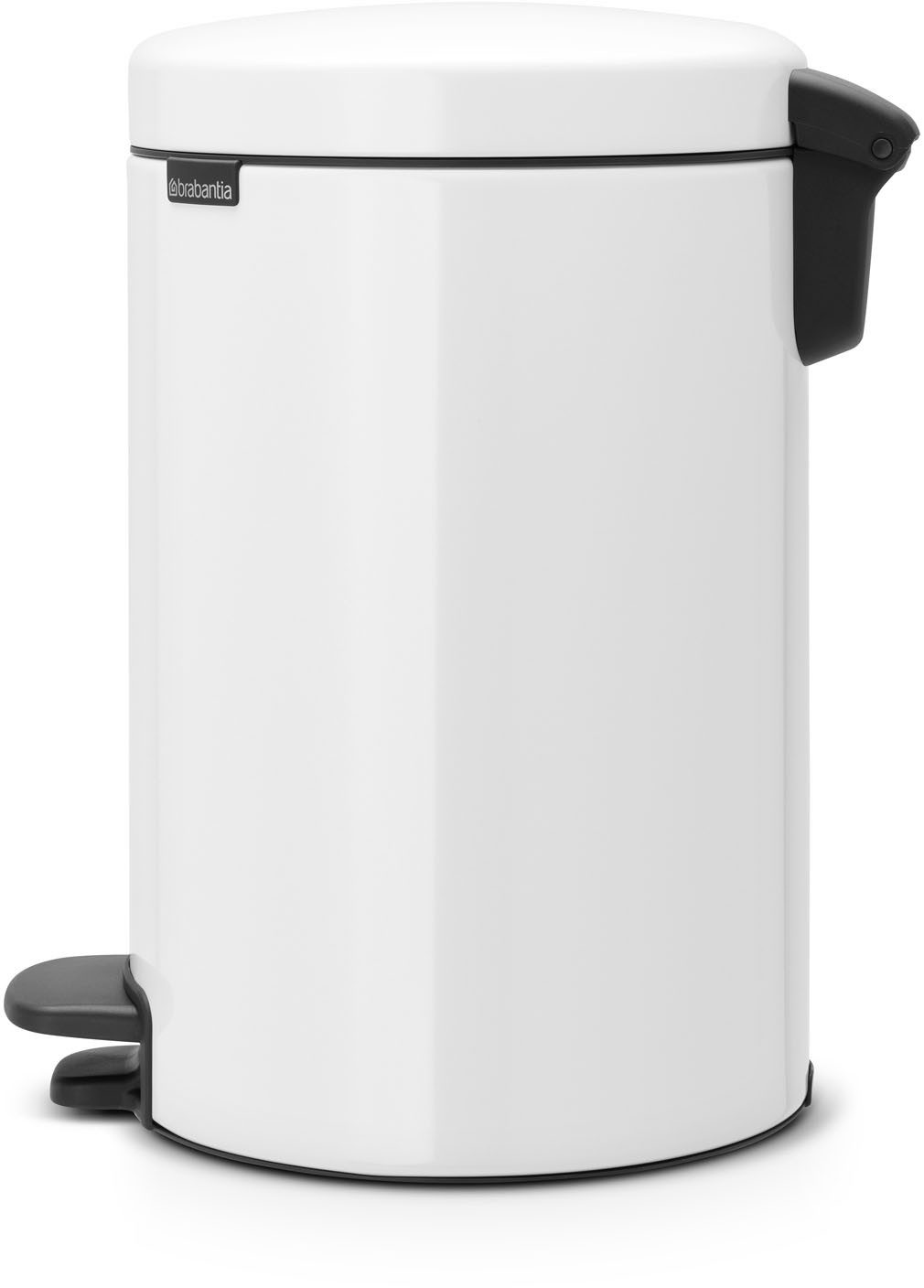 Brabantia Mülleimer NewIcon Treteimer, 12L, sanft schließender Deckel, mit leichter Pedalbedienung
