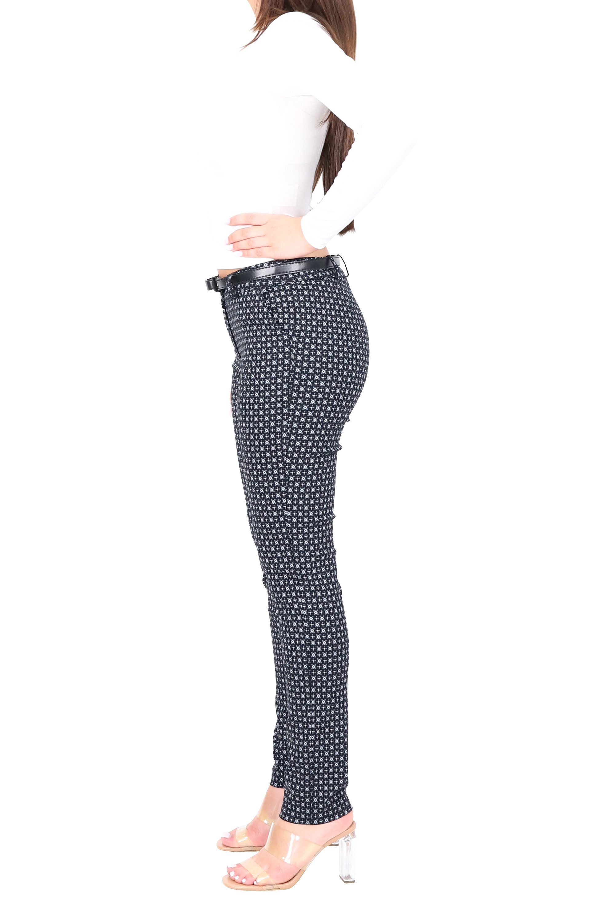 malito more than fashion Chinohose malito Damen gemusterte Stretch Chinohos günstig online kaufen