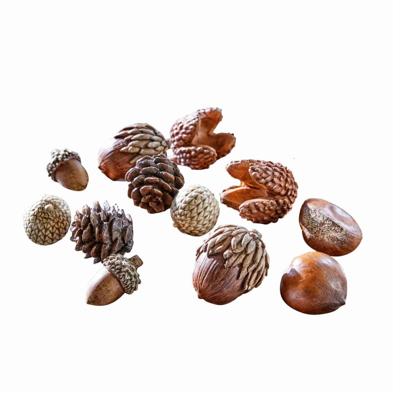 Mirabeau Dekoobjekt Herbstdeko 12er Set Vibius braun