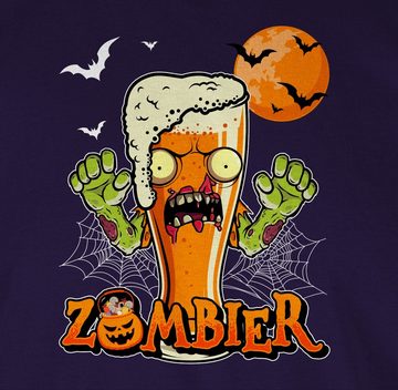 Shirtracer T-Shirt Zombier Bier Zombie Halloween Lustige Geschenke Hopfen Halloween Kostüme Herren