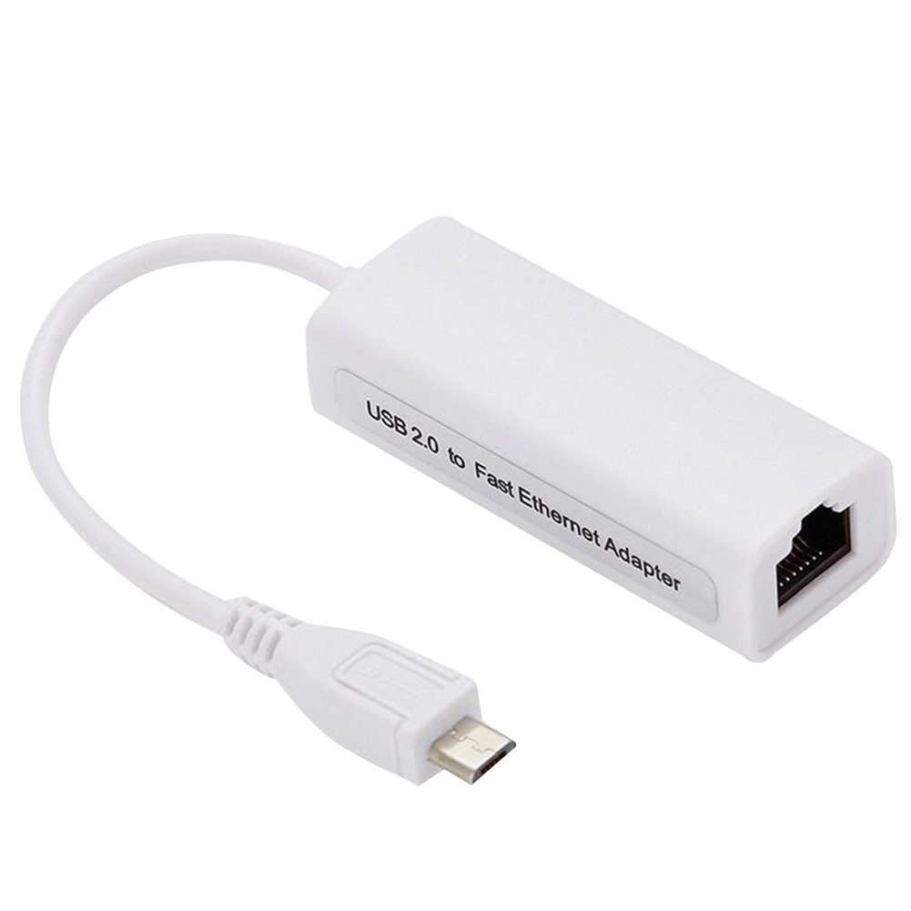 Micro USB 2.0 Fast Ethernet Netzwerkkonverter, weiß USB-Adapter