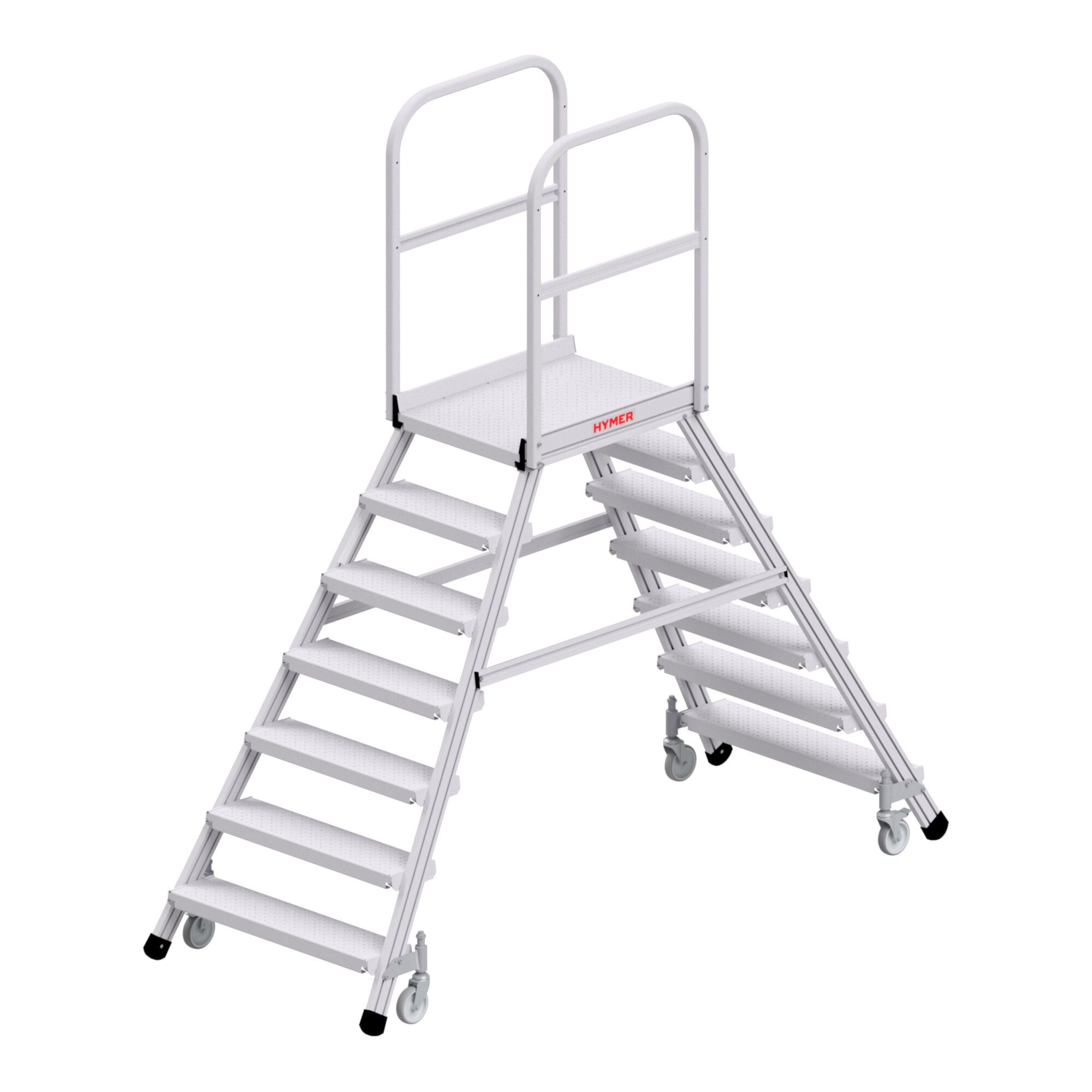 Hymer Treppenstufe Hymer Podesttreppe R13 fahrbar, beidseitig begehbar, 2x7 Stufen, Stand