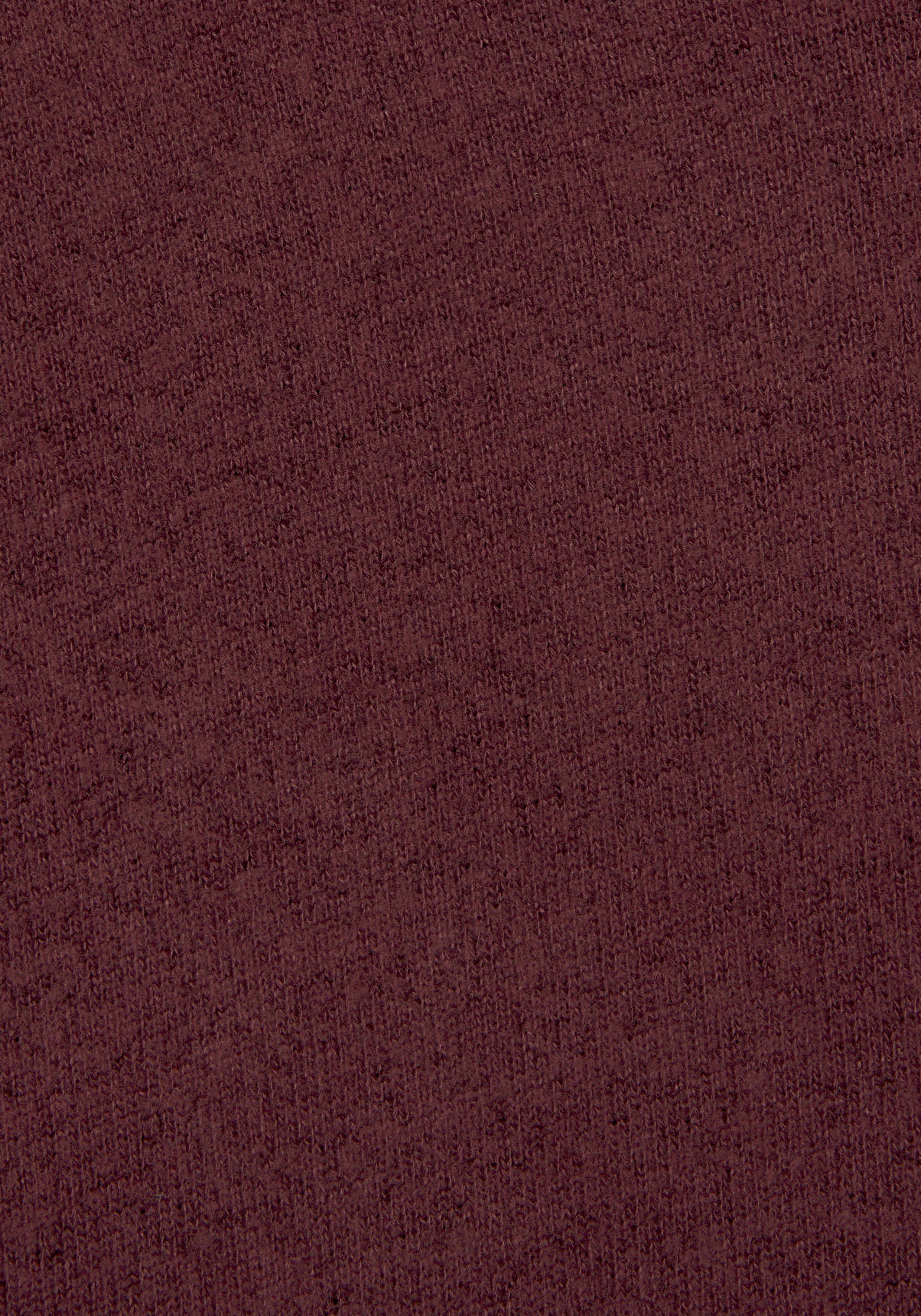 Langarmshirt flauschiger aus LASCANA Ware (1-tlg) burgunderrot