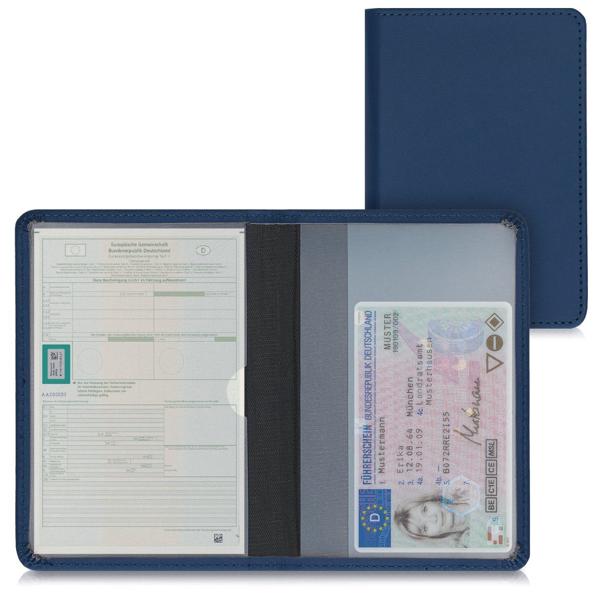 kwmobile Etui Fahrzeugschein Hülle mit Kartenfächern Kunstleder Hülle Fahrz günstig online kaufen