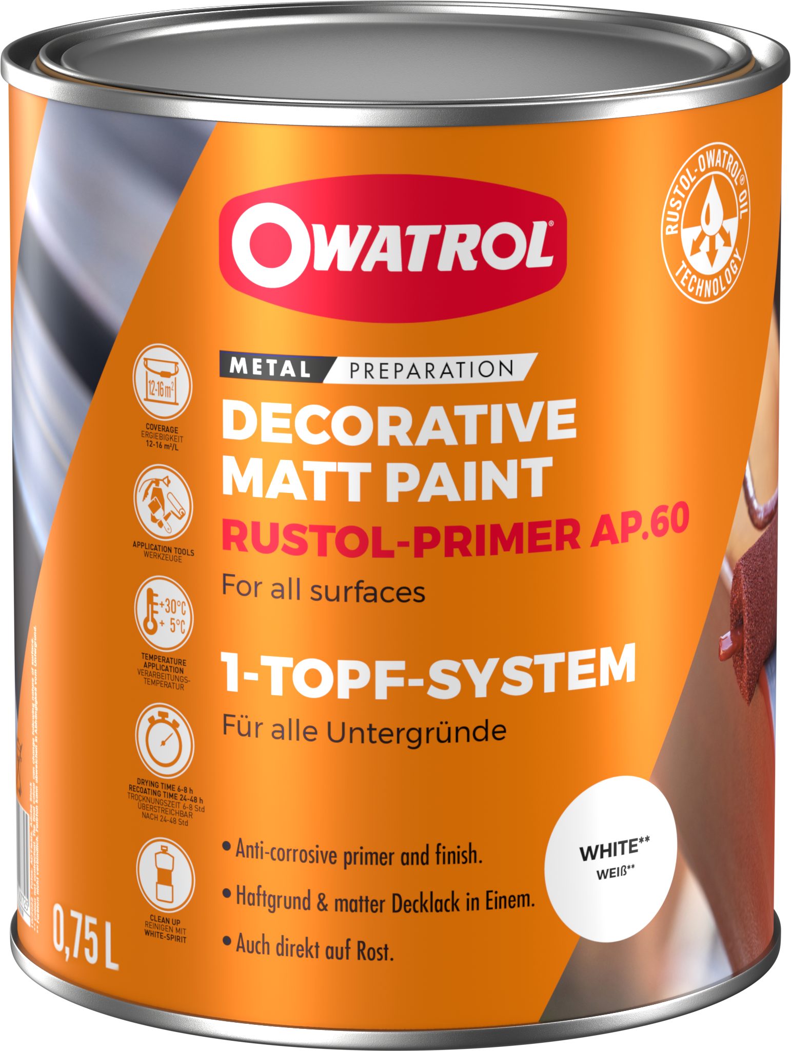 OWATROL Rostschutzgrundierung AP 60, Ein Produkt, dreifache Wirkung. Extrem kriechfähig.