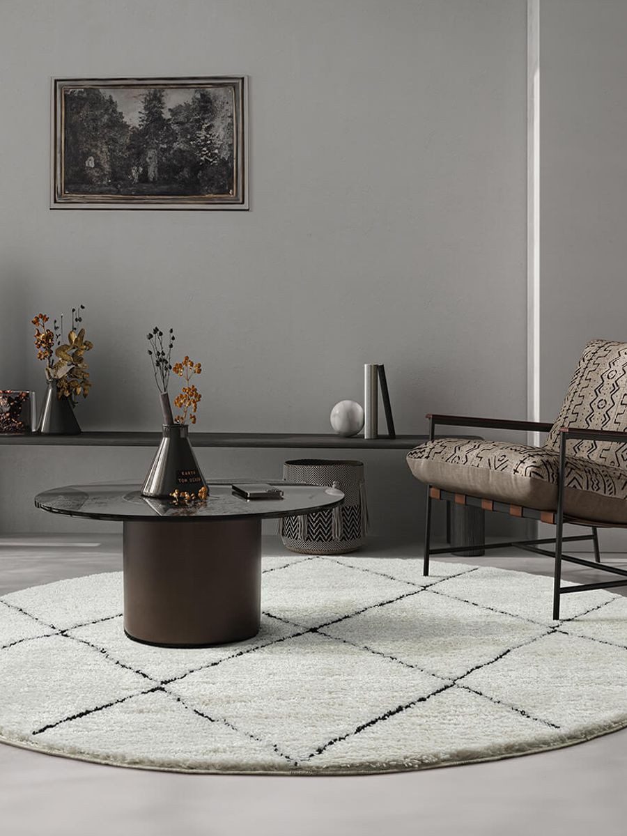 the carpet Teppich Bahar Shaggy, rund, Höhe: 30 mm, Shaggy eleganter Wohnzi günstig online kaufen