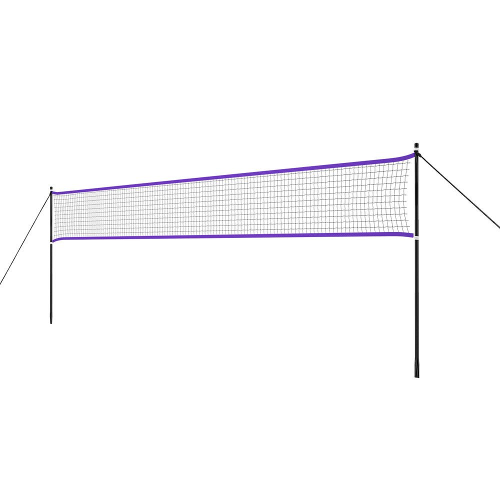 Nils Badmintonnetz Federballnetz Gartennetz Freizeitnetz (Spar-Set, 1-St., 620 x 160 cm wetterfest), 6,2 m lang, wetterbeständig, werkzeuglose Montage