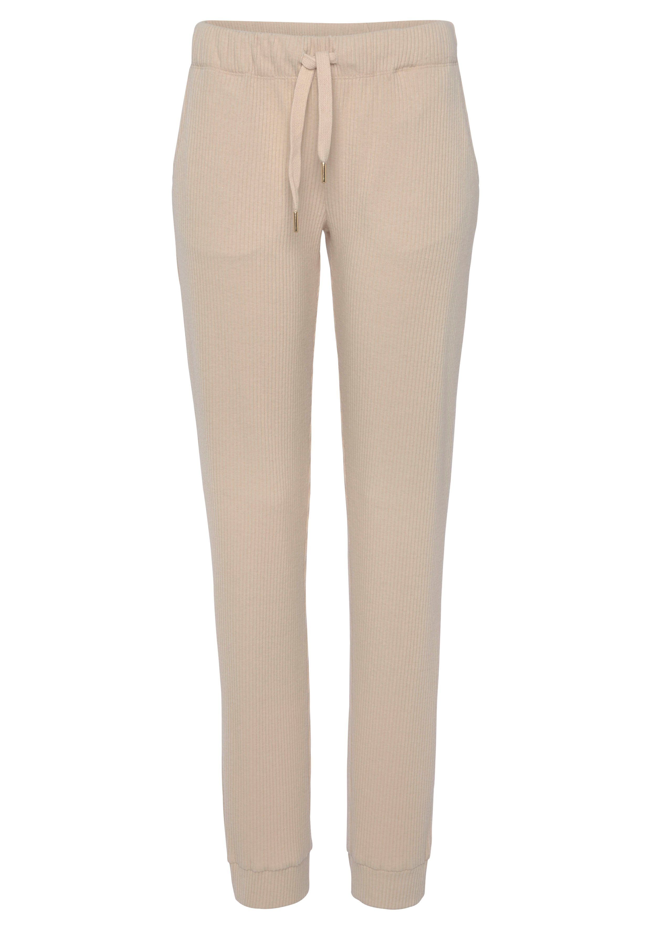 s.Oliver Relaxhose Sweathose aus Ripp-Qualität mit Einrifftaschen, Loungewear – Bild 2 von 5