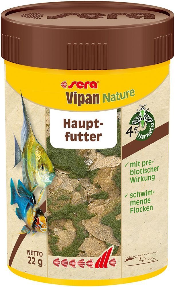 Aquariendeko sera vipan nature, Flockenfutter für Zierfische, 250 ml