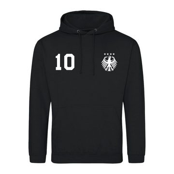 Youth Designz Kapuzenpullover Deutschland Herren Hoodie Pullover im Fußball Trikot Look mit modischem Fan Aufdruck