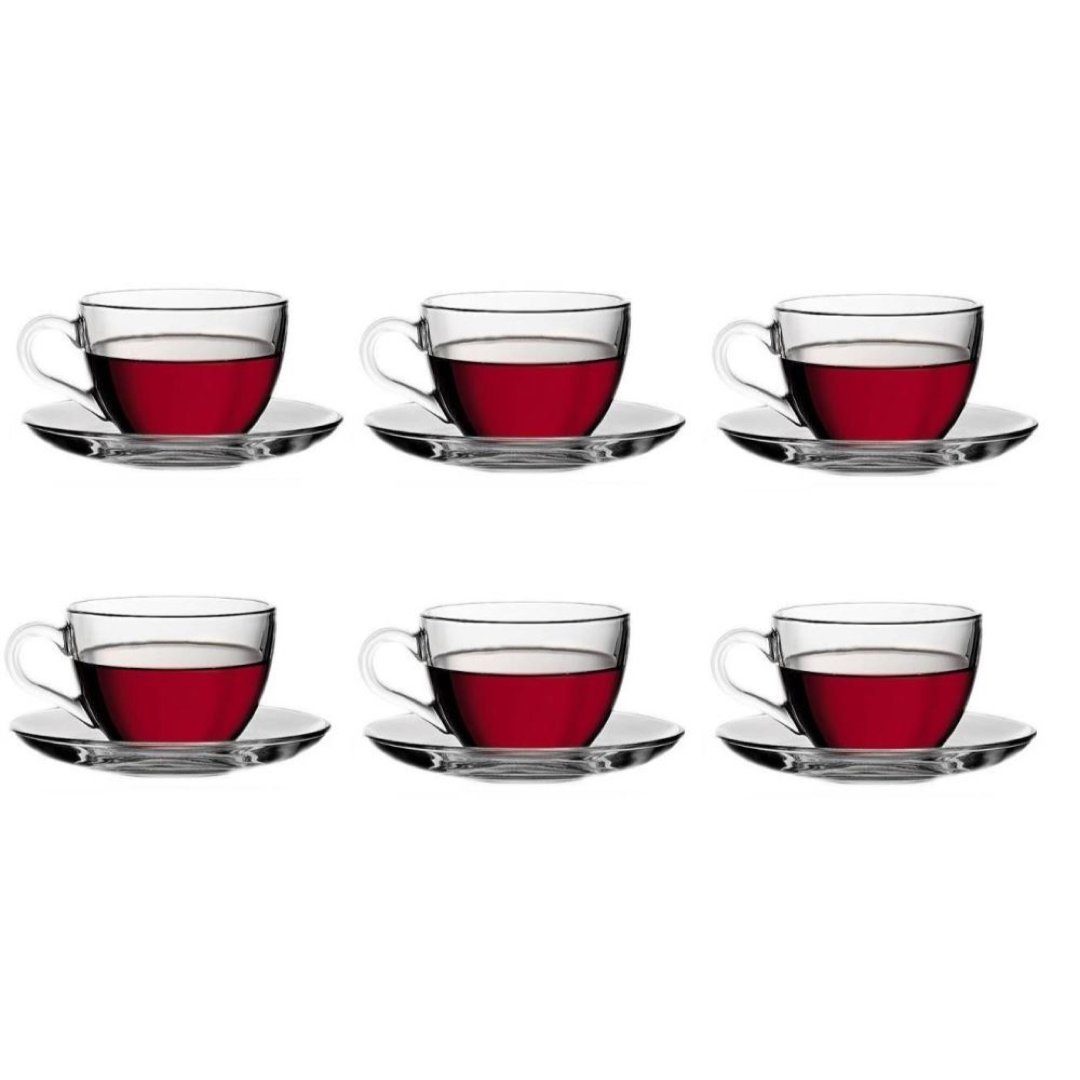 Pasabahce Gläser-Set (Art.nr:97948)Basic Tee oder Kaffeetasse Set aus Glas Fincan Seti, Glas, Für 6 Personen
