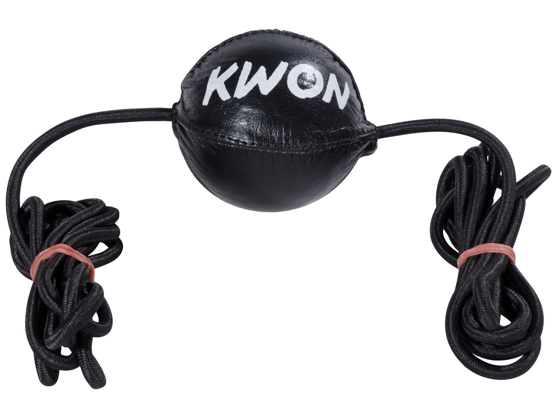 KWON Sporthose Doppelendball Reaktionsball Punchingball Speedball Boxball Birne Boxen (Vollball aus Leder) Echtes Ledere, Reaktionstraining, 8 cm Vollball, keine Luftfüllung
