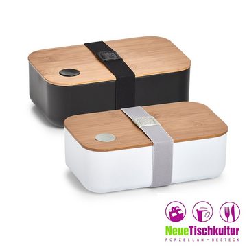 Neuetischkultur Lunchbox Lunchbox mit Bambusdeckel, Kunstoff, Bambus, (Stück, 1-tlg., 1 Lunchbox mit Bambusdeckel ohne Dekoration)