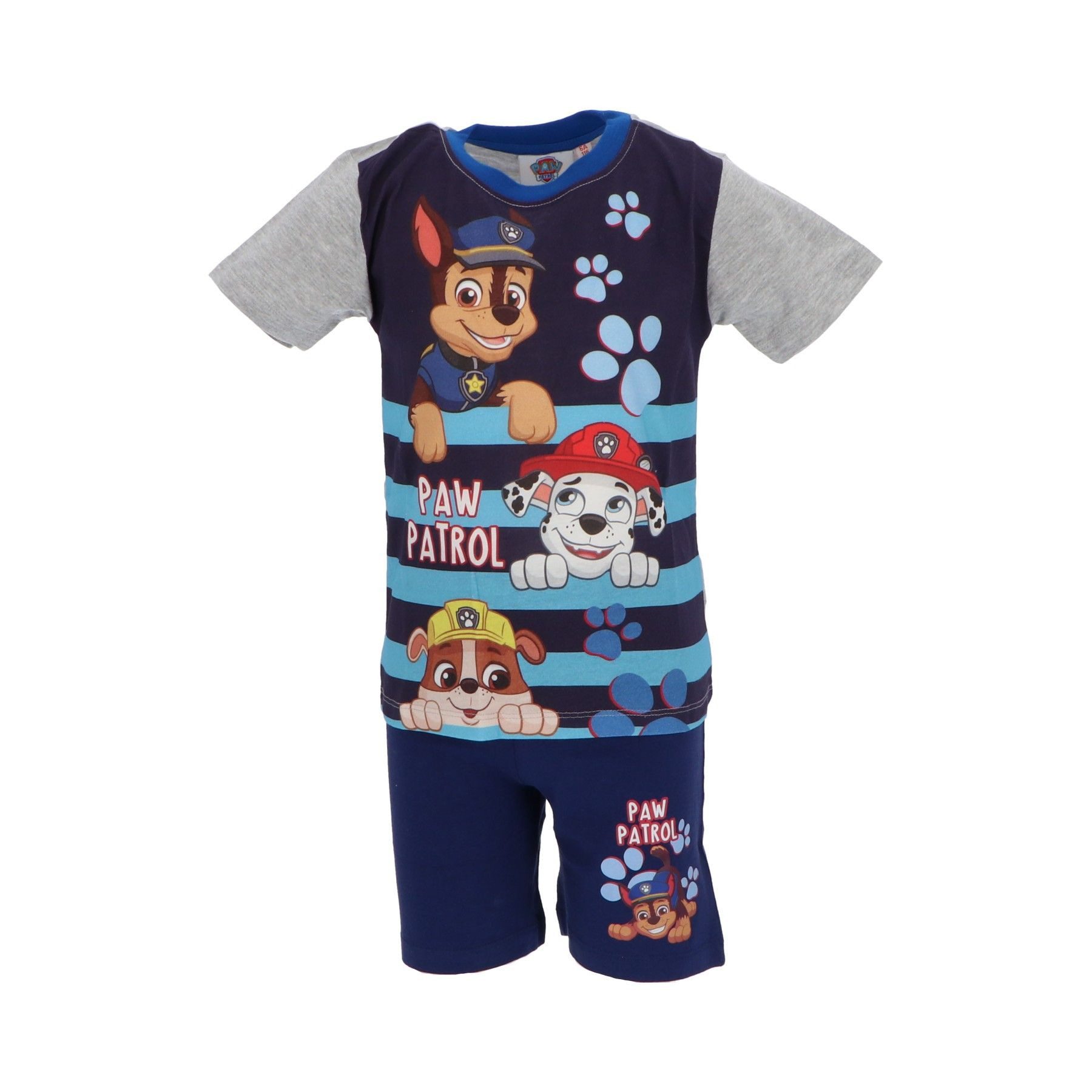 PAW PATROL Pyjama Shortama – Kinderpyjama & Sommer Schlafanzug aus 100% Baumwolle