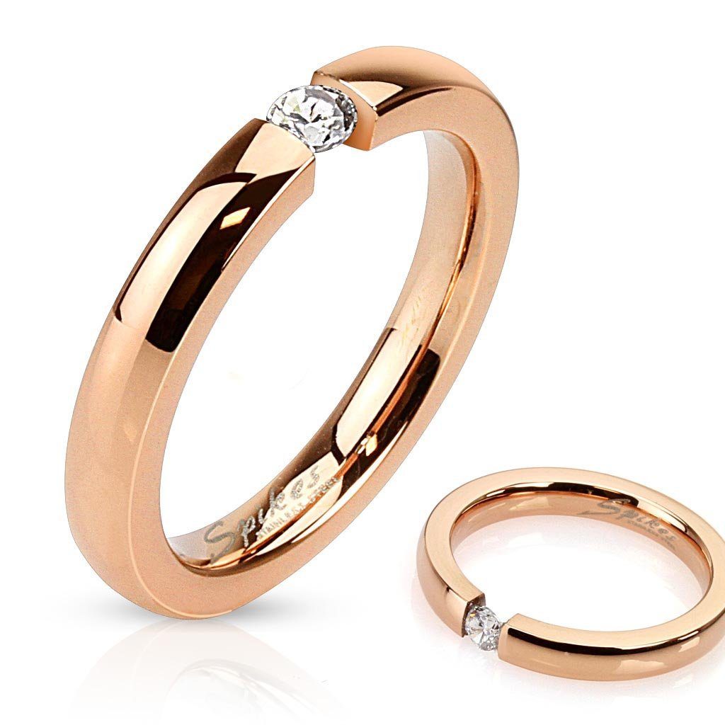 viva-adorno Fingerring Edelstahl Damen Ring Rosegold günstig online kaufen