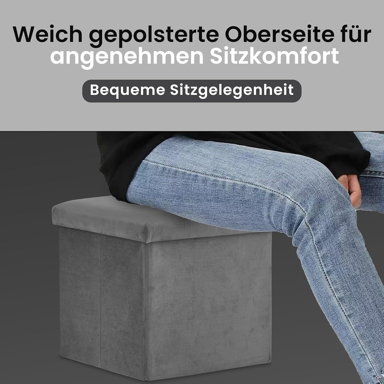 Best for Home Ottomane Best For Home Pouffe M – Moderner Sitzhocker, vielseitig & bequem