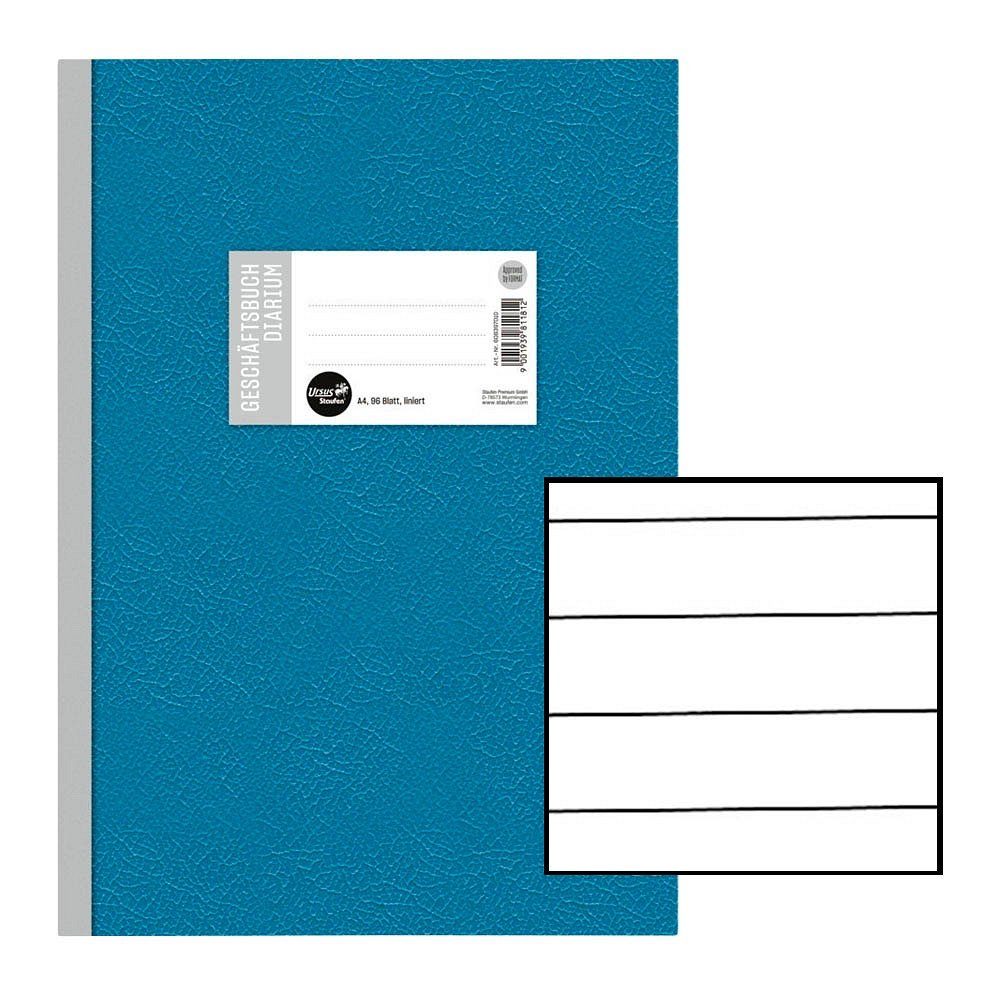 URSUS Notizbuch 1 Geschäftsbuch URSUS liniert DIN A4 für Notizen blau