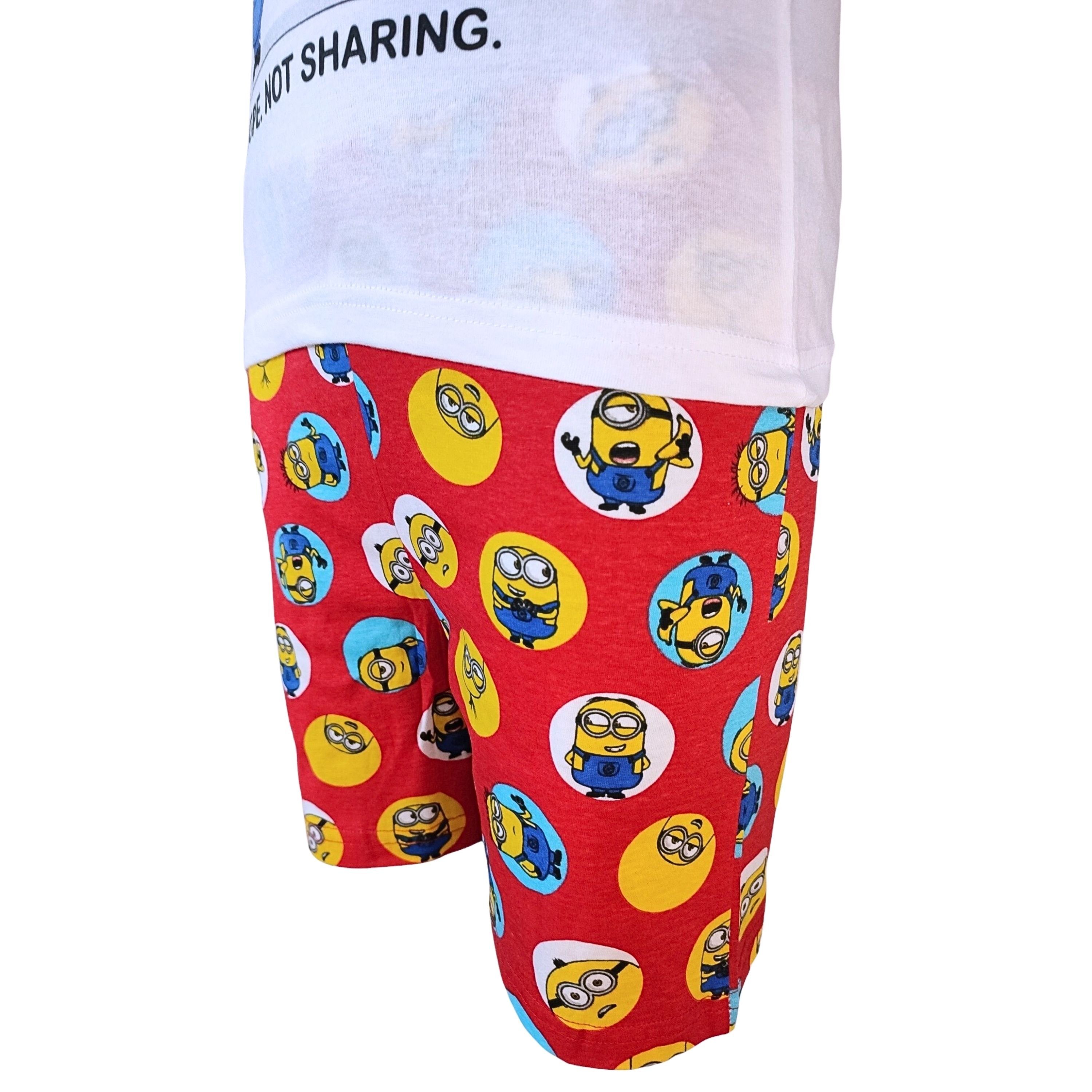 Rot Minions - Gr. Kinder tlg) 104-134 Schlafanzug cm Jungen Pyjama Shorty Set kurz (2