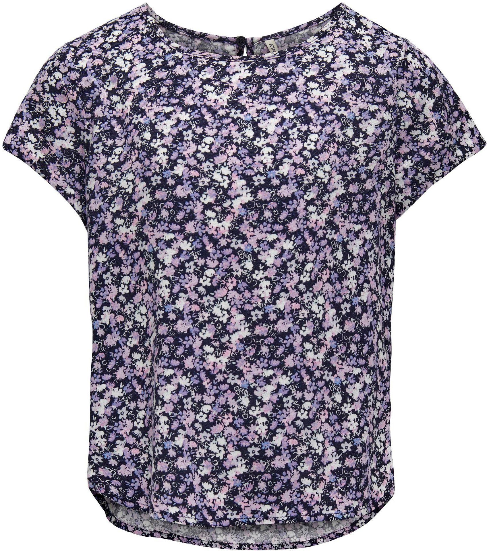 Beliebtes Discount-Fachgeschäft für den Versandhandel Sky floral KIDS TOP S/S CP ONLY Rundhalsshirt Night KOGSCARLETT PTM