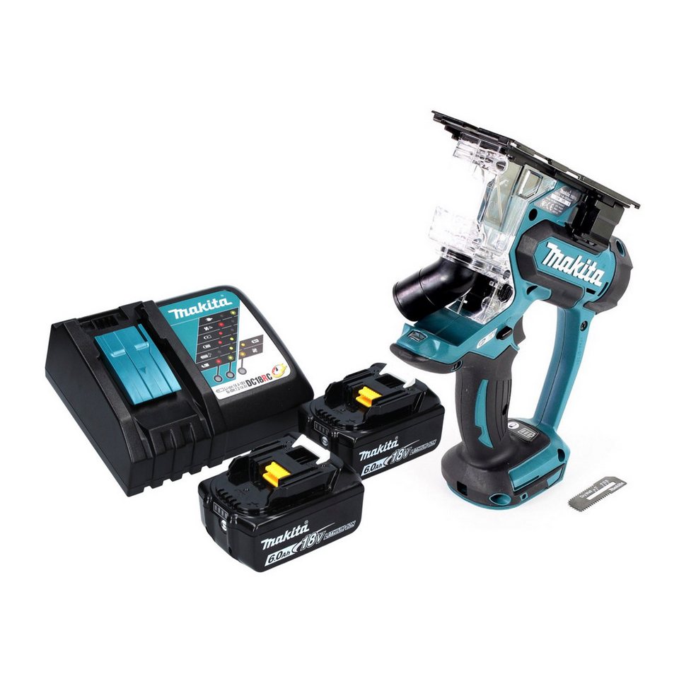 Thumbnail - Makita Stichsäge DSD 180 RG Akku Gipskartonsäge 18 V + 2x Akku 6,0 Ah + Ladegerät
