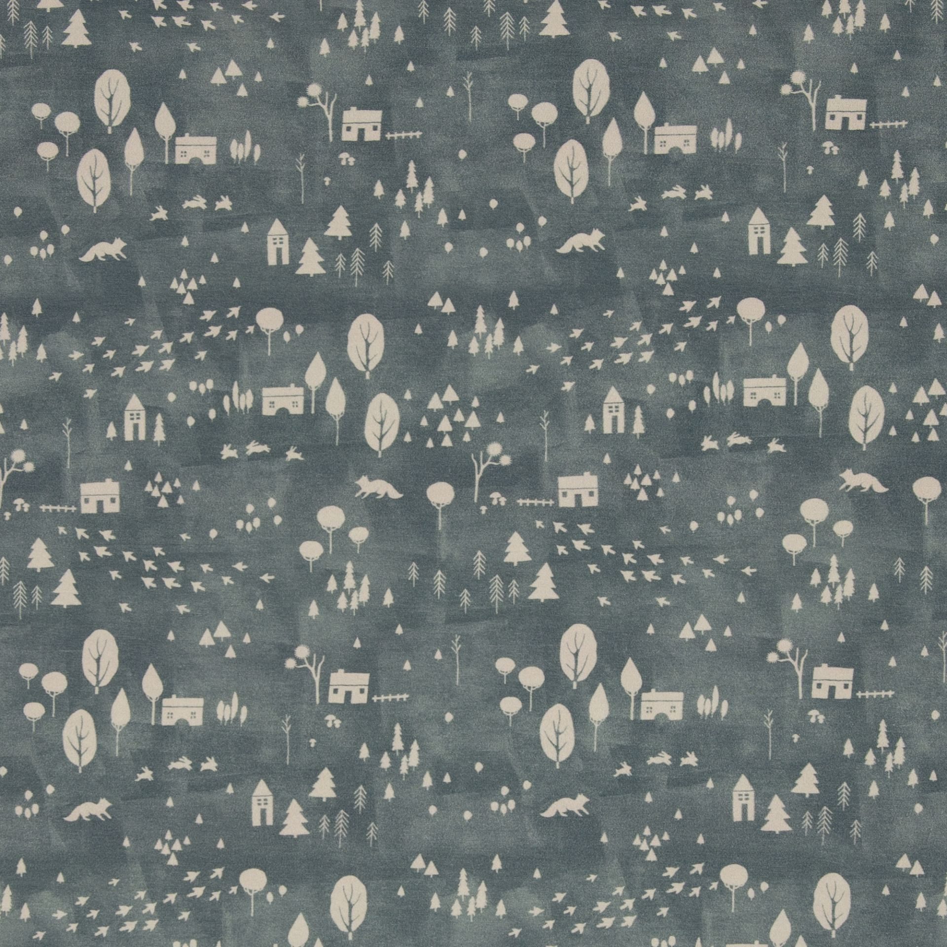 larissastoffe Stoff Kinder Jersey Stoff Meterware Swafing Waldtiere, rauchblau, Meterware, 50 x 155 cm