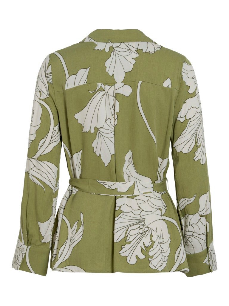 Vila Langarmbluse VIFLORENZA OA V-NECK L/S SHIRT Sage/Oa günstig online kaufen
