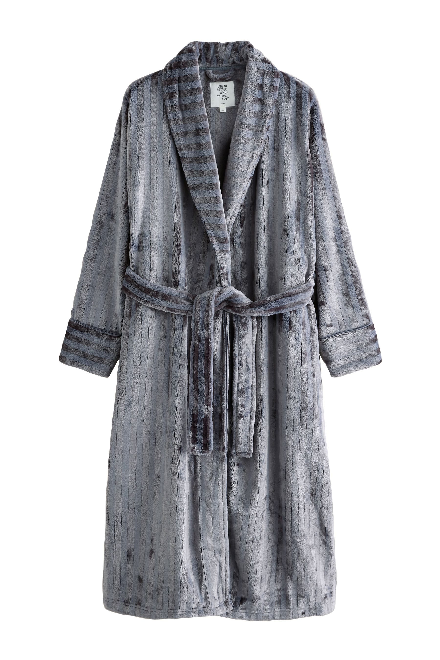 Next Damenbademantel Superweicher Morgenmantel mit tonalen Streifen, Polyes günstig online kaufen