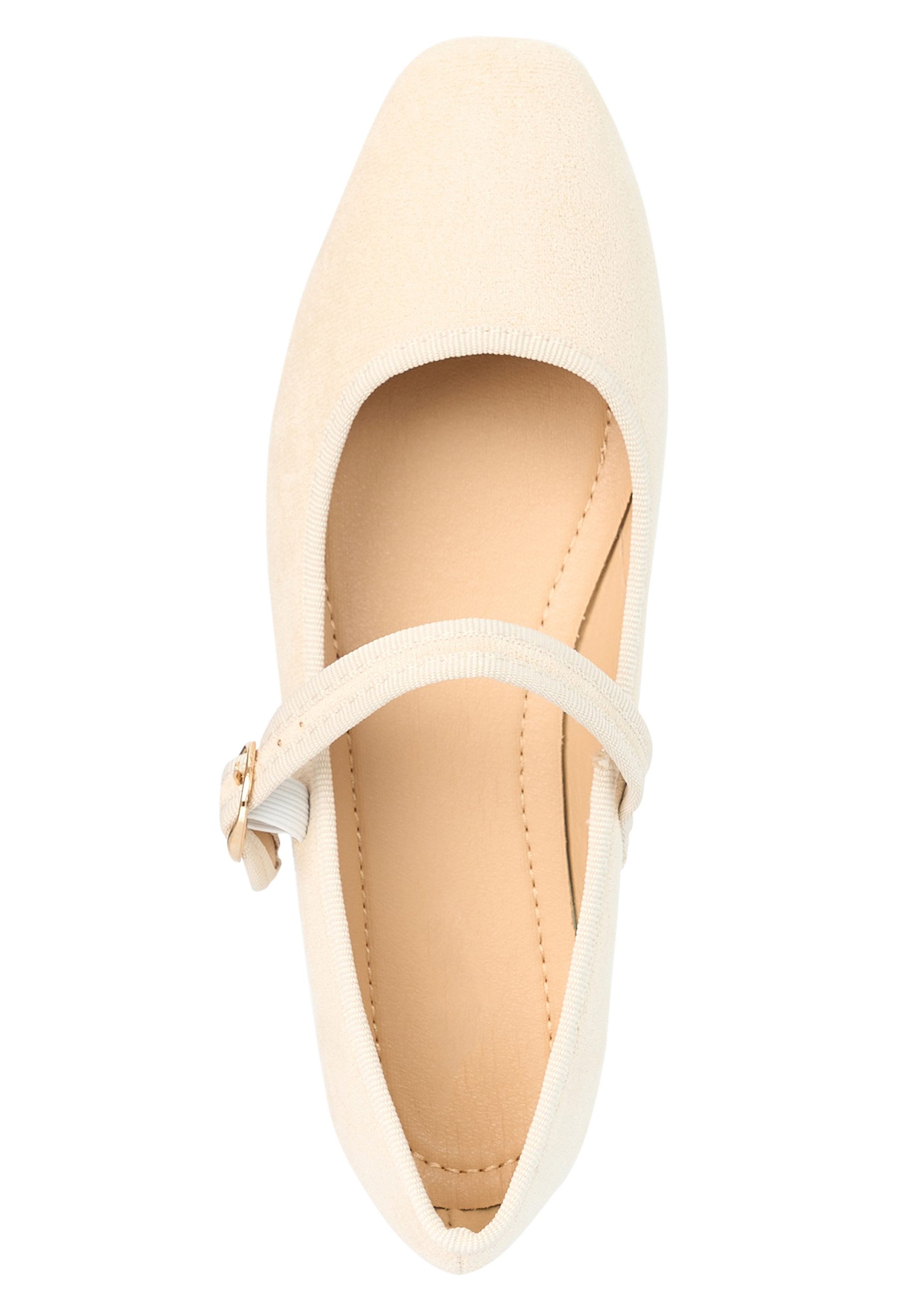 Day Vine Retro Muse Mary-Jane-Ballerinas mit Veloursoptik und goldener Schnalle Ballerina – Bild 4 von 5