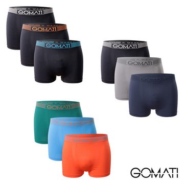 Gomati Boxershorts Herren Seamless Pants (3er Pack) Microfaser-Elasthan Boxershorts