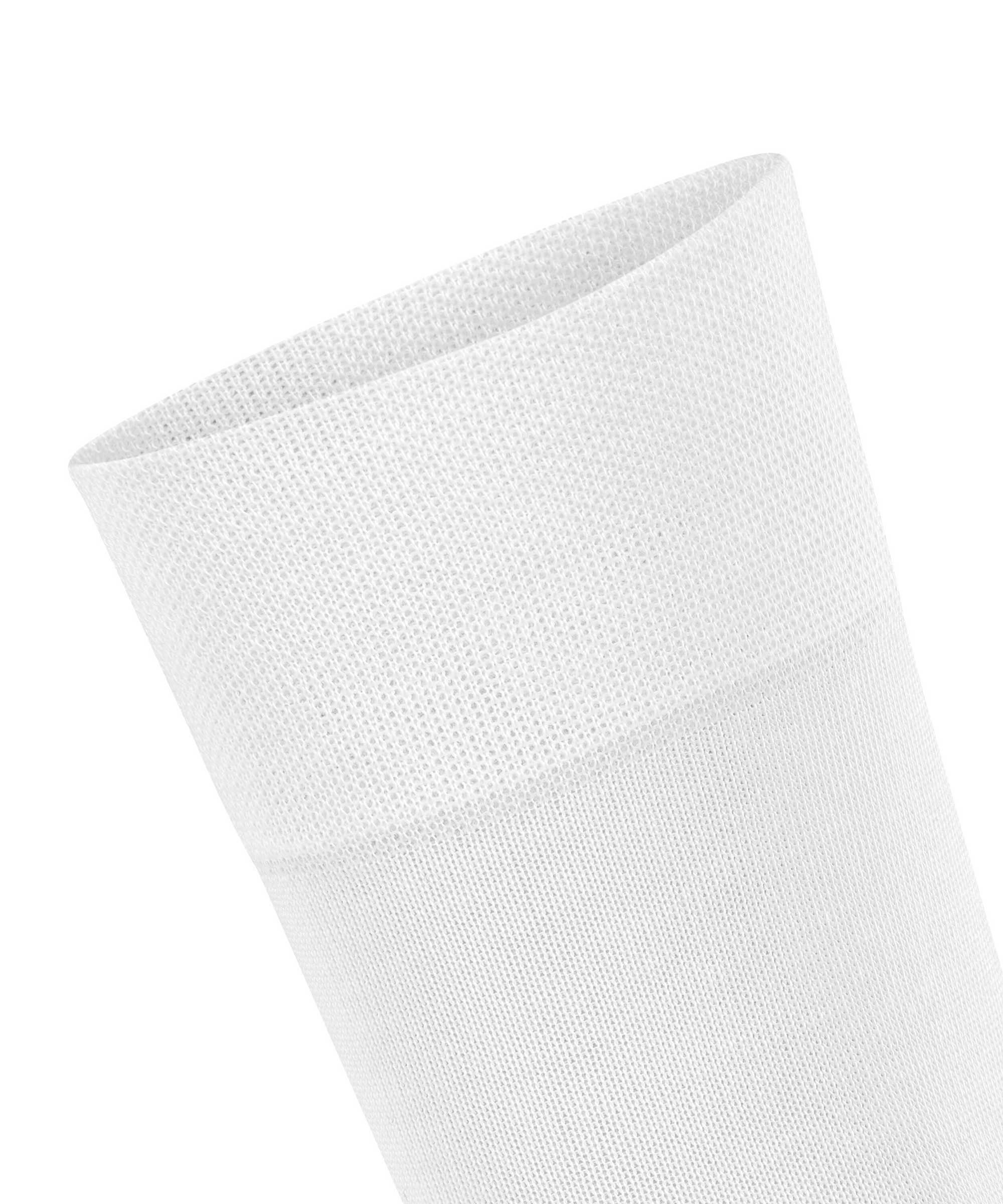 FALKE Kurzsocken New Sensitive - Bündchen, Logo York, Damen Weiß Socken