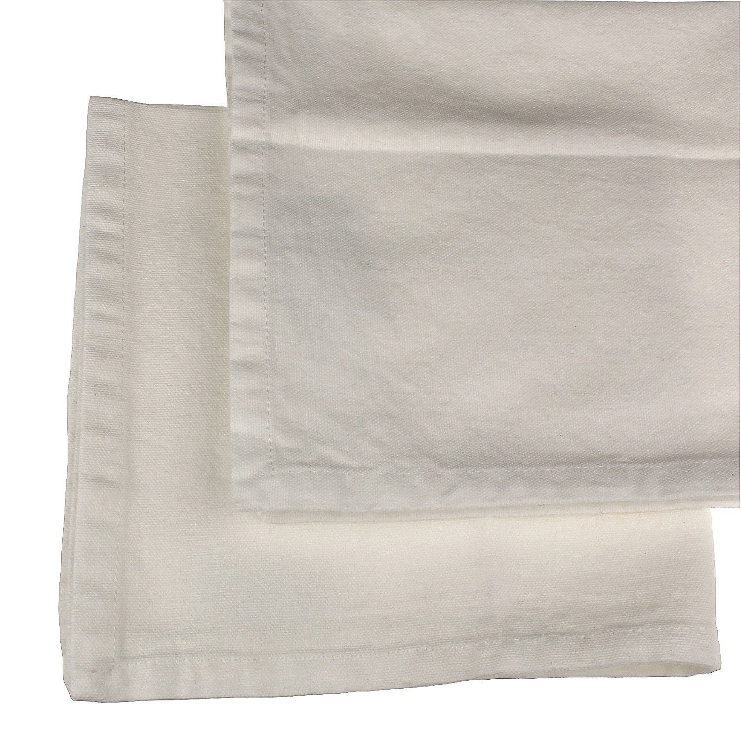 Macosa Home Stoffserviette Antik-Weiß 2er Set 40 x 40 cm 100% Baumwolle waschbar, (2 St), Tischwäsche Tisch-Dekoration Mundservietten
