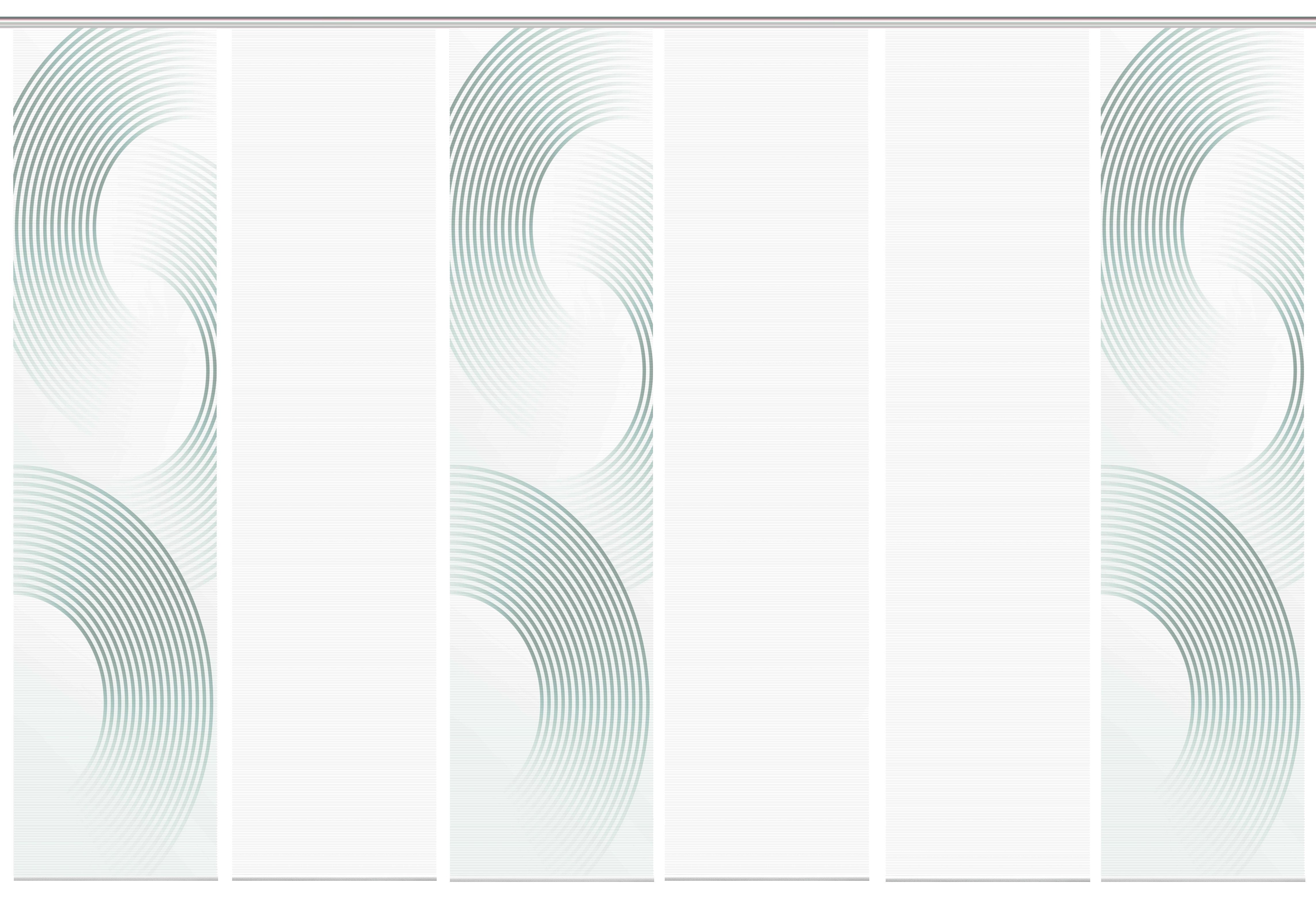 Vision Schiebegardine BEXON (6 St), Paneelwagen, halbtransparent, SET,SCHIEBEVORHANG,BAMBUS,DIGITALDRUCK
