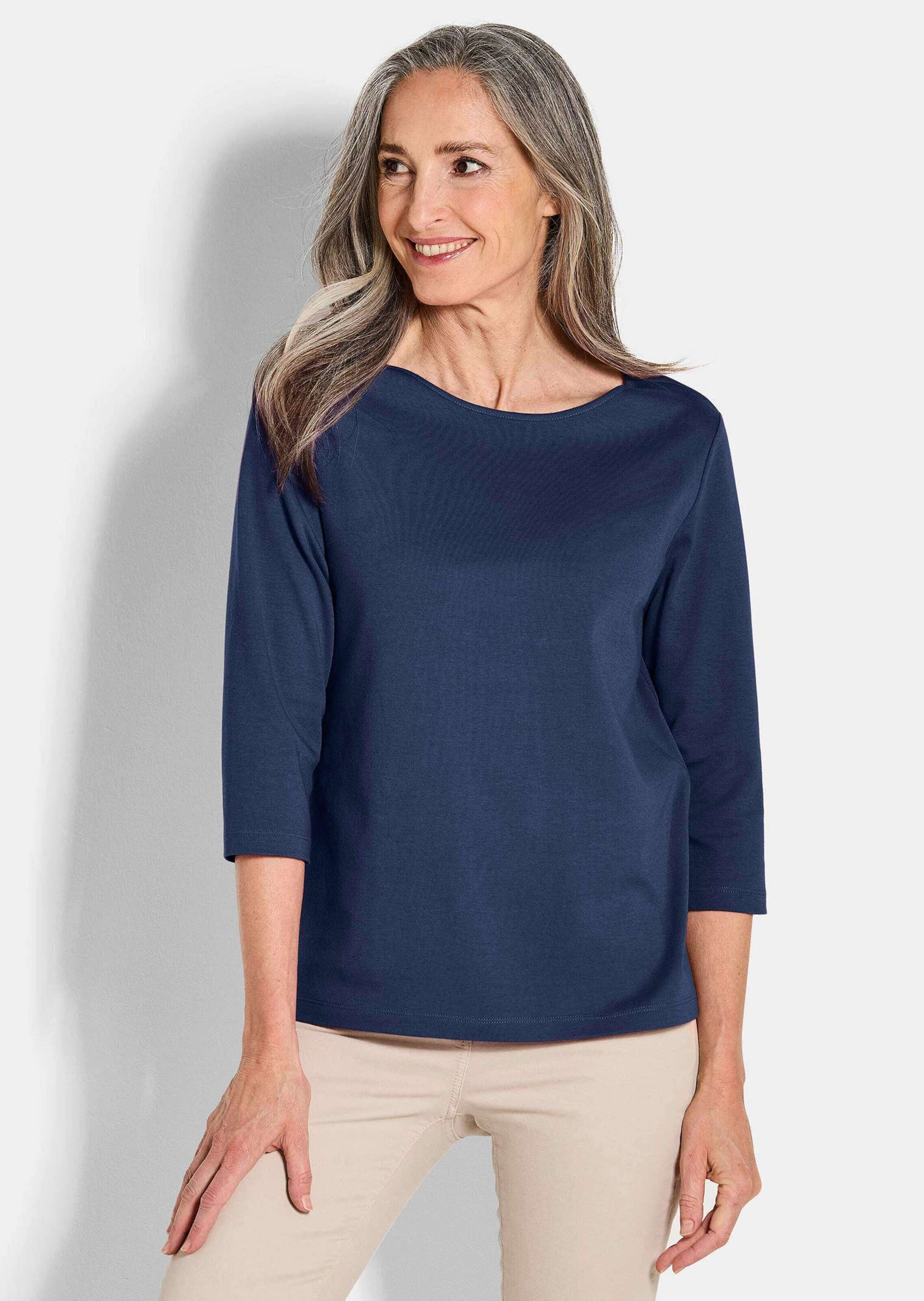 GOLDNER Print-Shirt Basic Shirt mit U-Boot-Ausschnitt günstig online kaufen