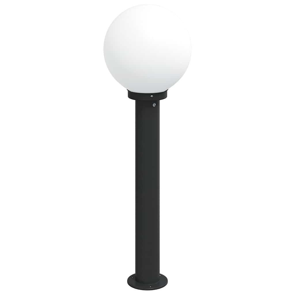 vidaXL Gartenleuchte Pollerleuchte 80 cm Schwarz IP44, Mit Bewegungsmelder