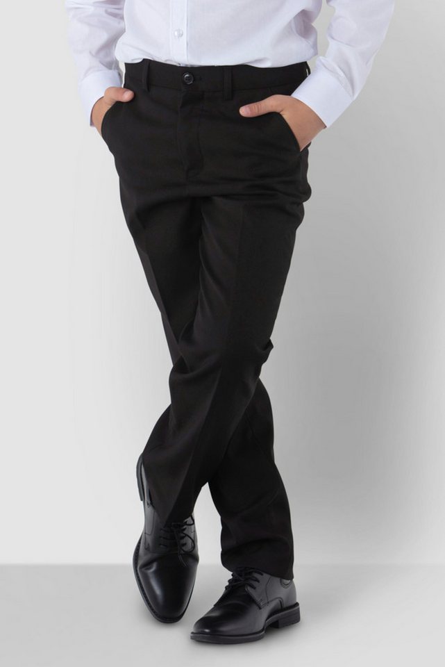 SANDER STELLAN Anzughose Festlicher Kinder Anzughose Jungen Hochzeit Hose Slim Fit schwarz festlich, elegant
