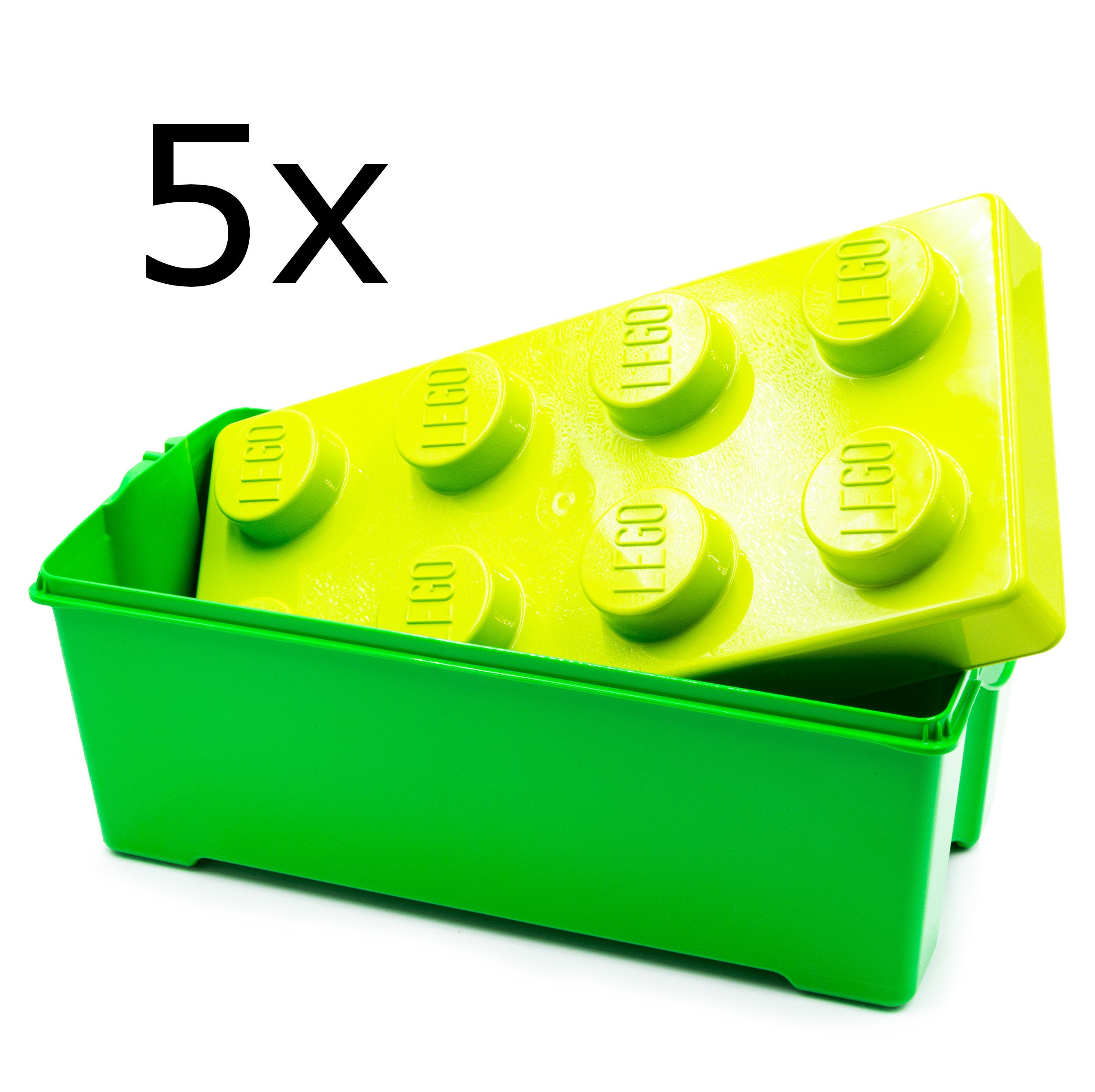 LEGO® Aufbewahrungsbox LEGO: grüne Aufbewahrungsbox, 5 Stück