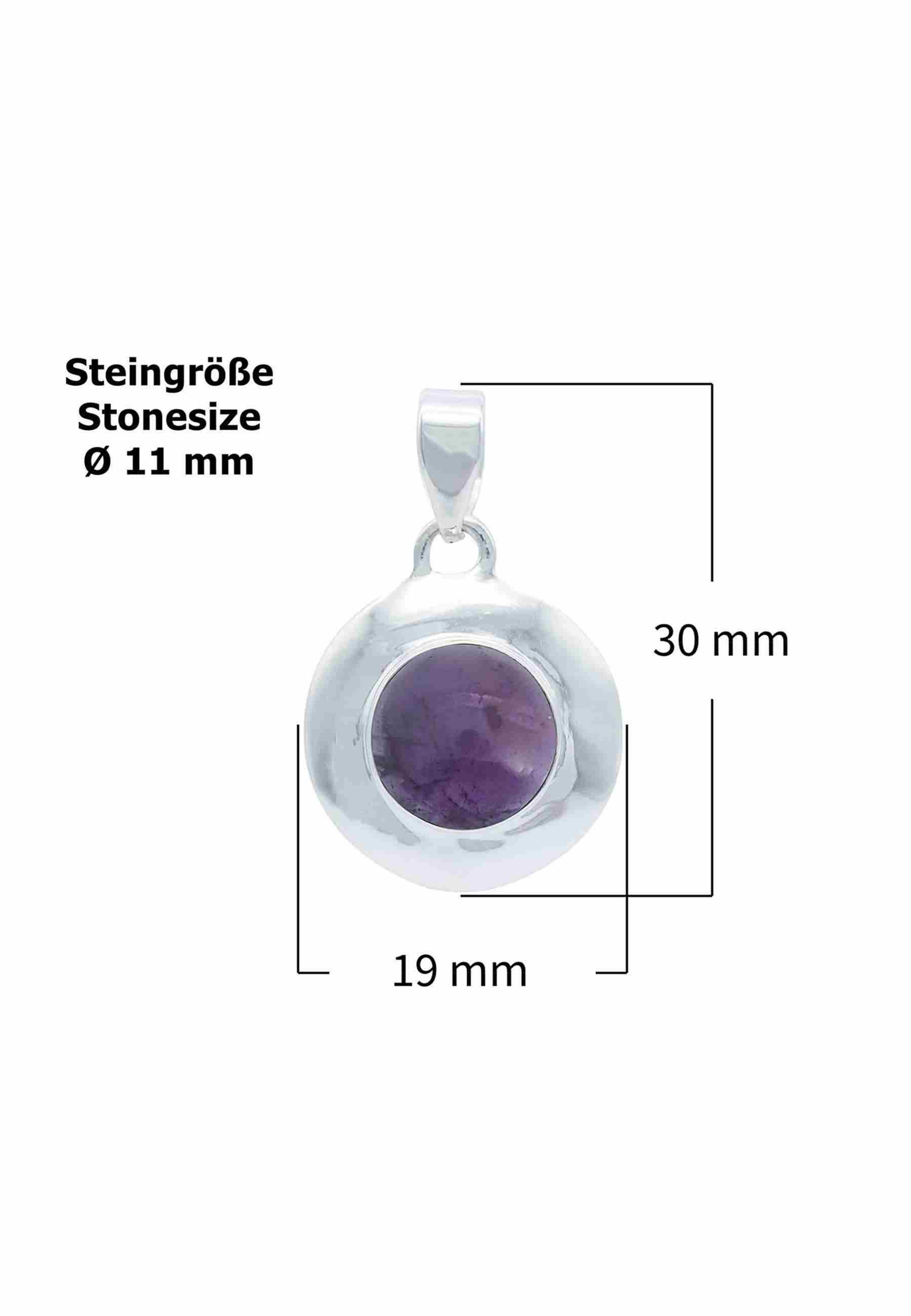 mantraroma Kettenanhänger ZABALA rund aus 925 Silber mit Amethyst (Kettenan günstig online kaufen