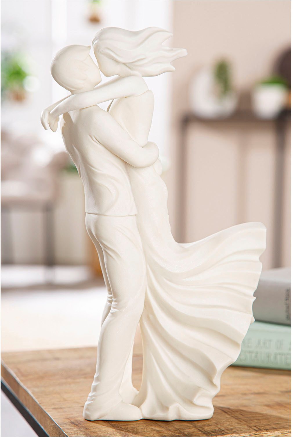 GILDE Dekofigur Figur Paar Couple in the wind weiß H. 30,5 cm (1 St) günstig online kaufen