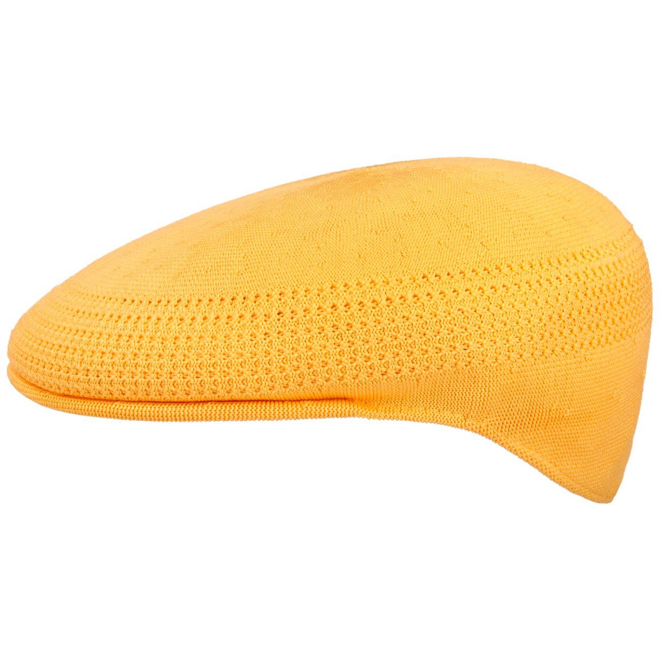 Kangol Schiebermütze Flat (1-St) Cap mit gelb Schirm