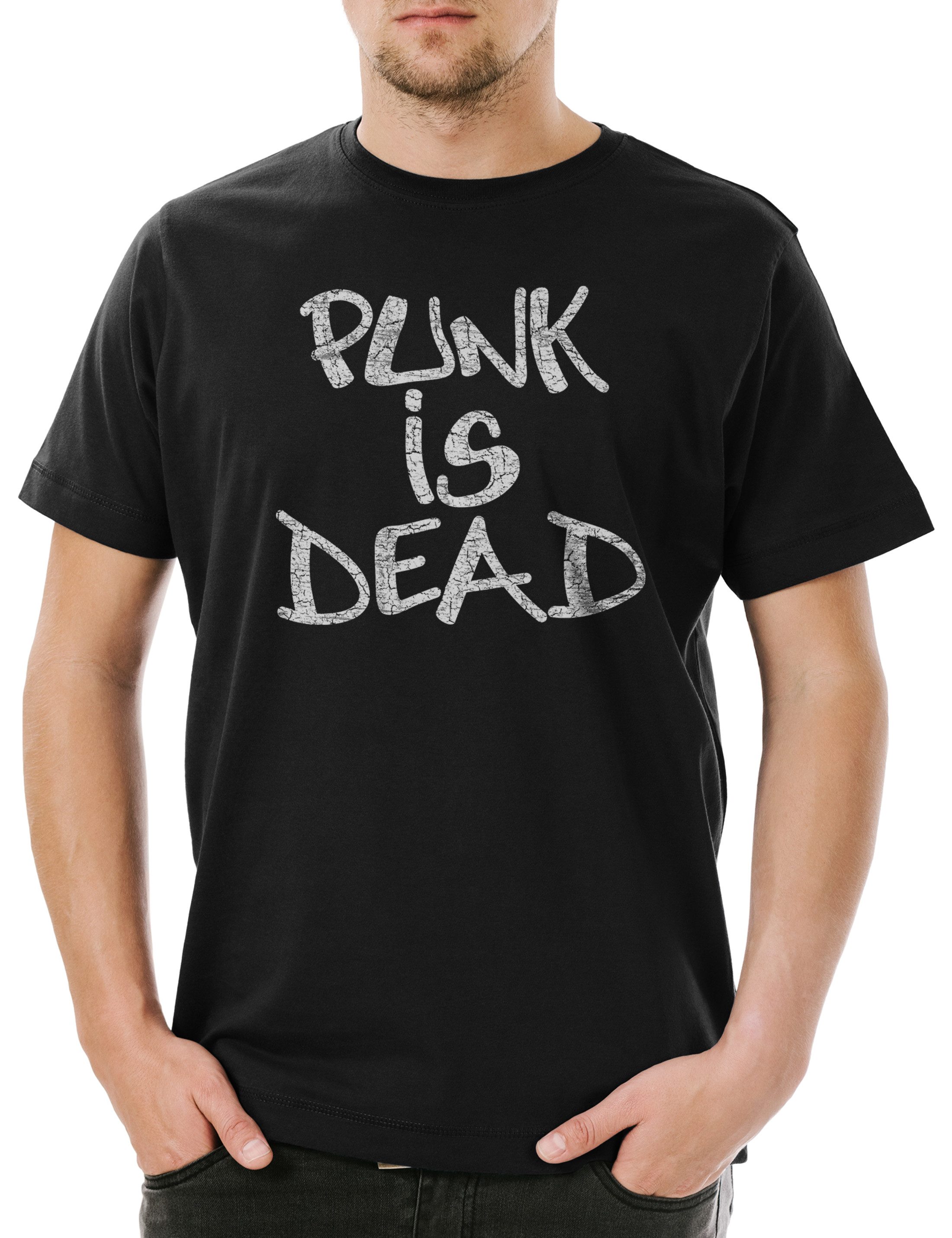 Print-Shirt Punk Is Dead Herren T-Shirt Rock Anarchy UK England Mod New Wave Sid