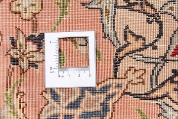 Orientteppich Perser - Täbriz - Royal rund - 195 x 195 cm - beige, morgenland, rund, Höhe: 7 mm, Wohnzimmer, Handgeknüpft, Einzelstück mit Zertifikat