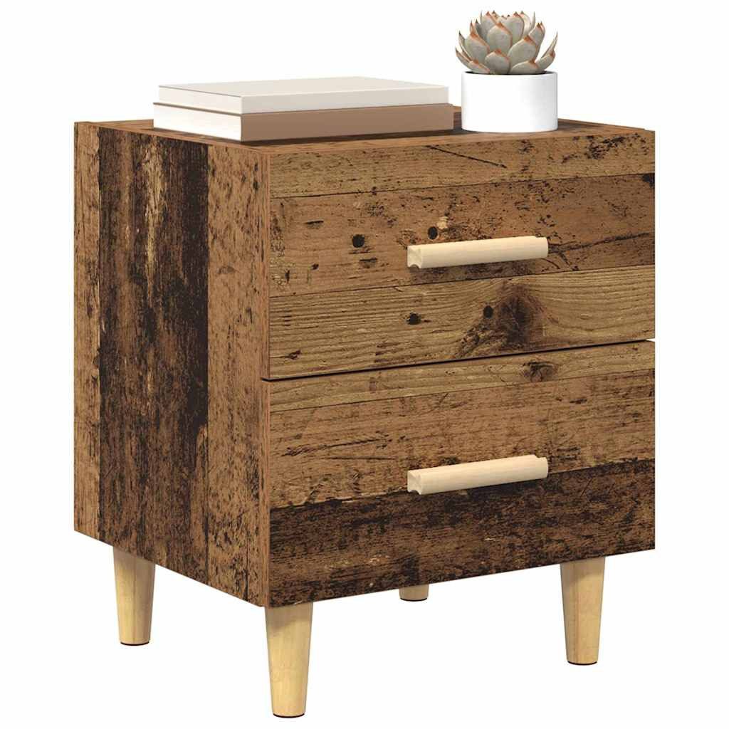 vidaXL Bett Bettschrank Altholz 40 x 35 x 47,5 cm Holzwerkstoff (1-tlg)