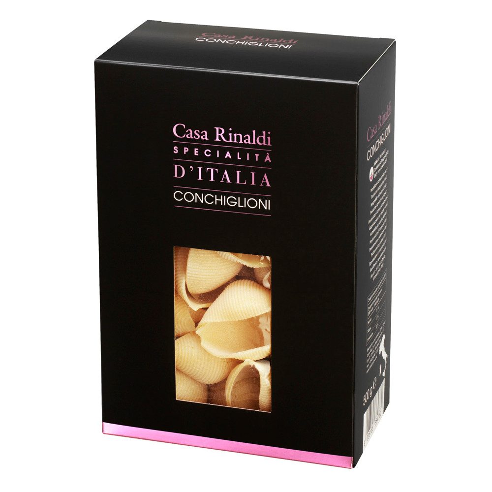 Casa Rinaldi Nudeln, Casa Rinaldi Pasta Conchiglioni Muschelform in einer Box mit 500g
