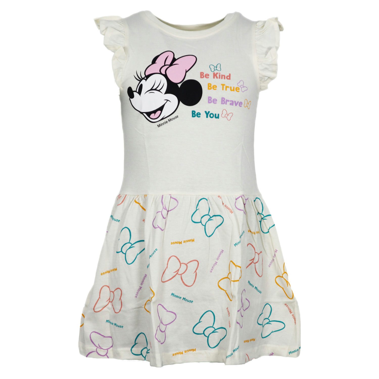 Disney Sommerkleid Disney Minnie Maus Kinder Mädchen Sommerkleid Kleid 100% Baumwolle, Gr. 92 bis 128