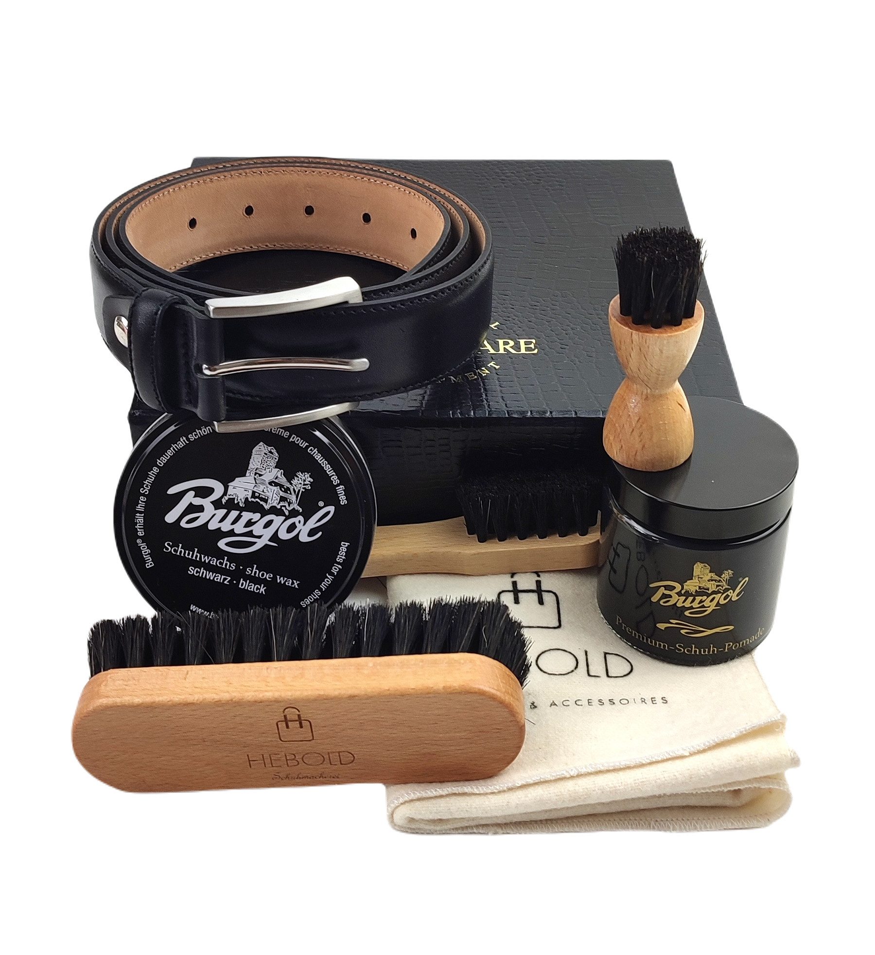 Hebold Hebold Gentlemen Geschenkbox Elegante, hochwertige Schuhpflege-Access Lederpflegeset