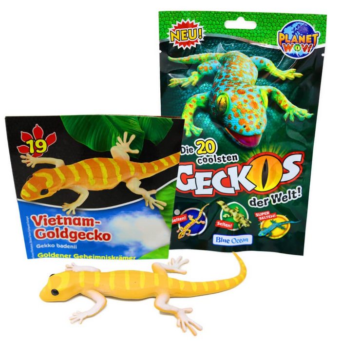 Blue Ocean Sammelfigur Blue Ocean Geckos Sammelfiguren 2023 - Planet Wow - Figur 19. Vietnam- (Set) Geckos - Figur 19. Vietnam-Goldgecko