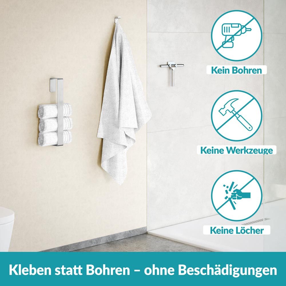 WEISSENSTEIN Handtuchhalter Senkrecht ohne Bohren