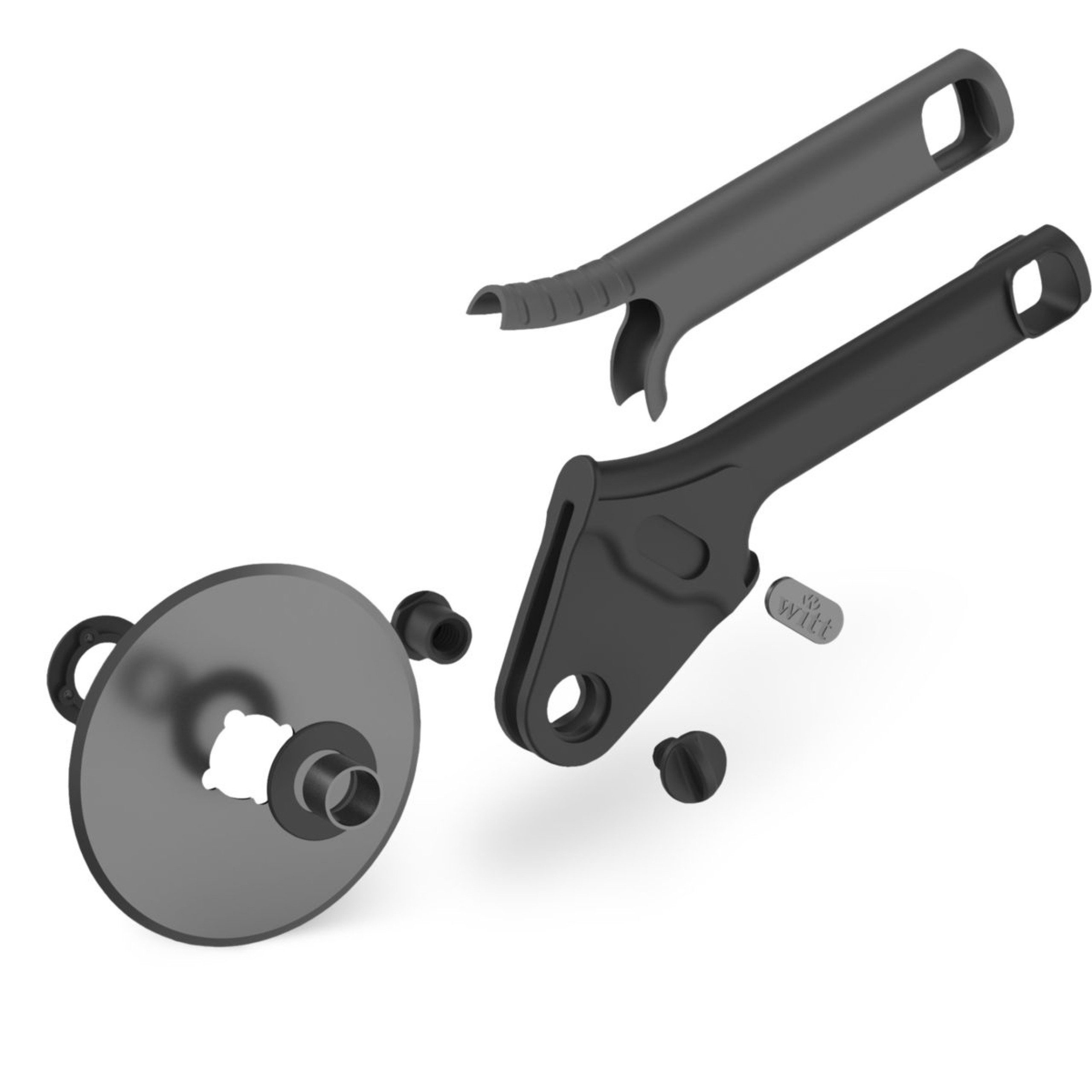 Witt Pizzaofen Witt Pizza-Schneiderad Pizzaschneider Black Edition mit Softgriff