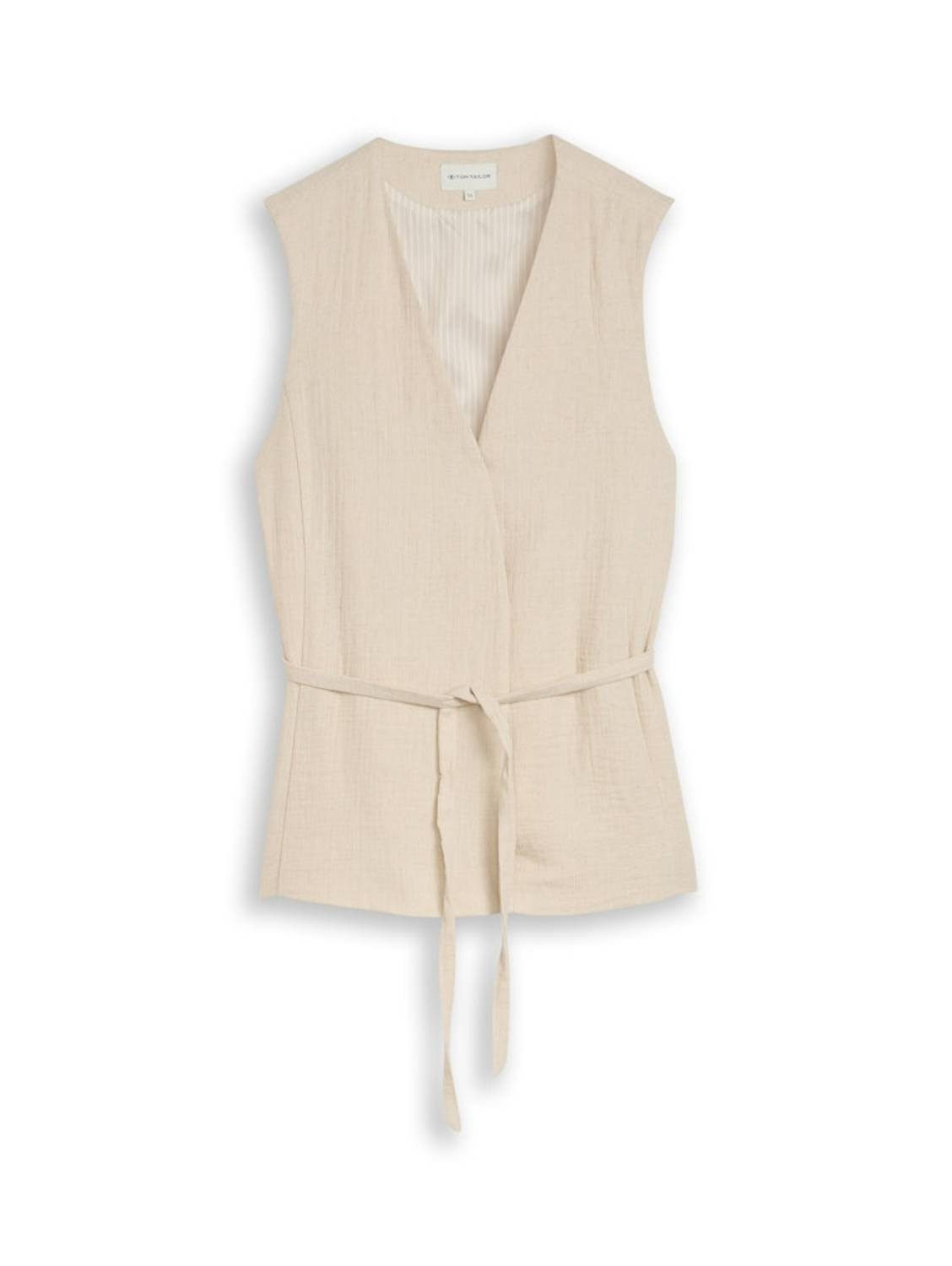 TOM TAILOR Blusenblazer 1049781 Besonderes Merkmal: Luftige Crinkle-Struktur mit Leinenanteil